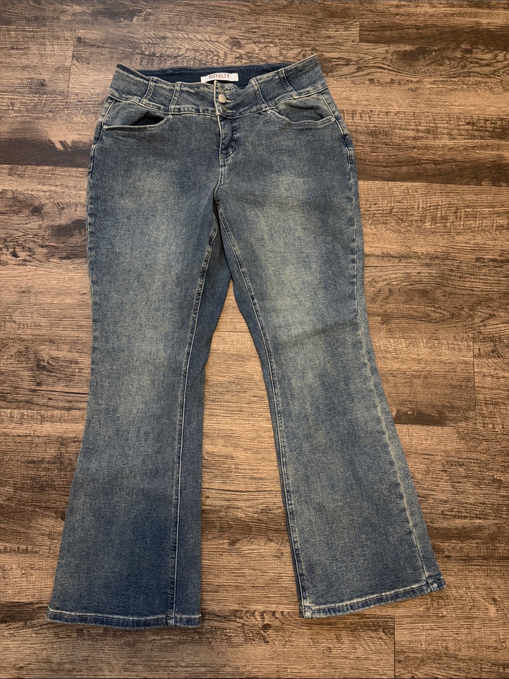 Royalty For Me Light-Med Wash Flare Jeans